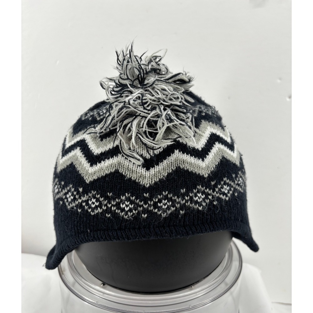 Dallas Cowboys Authentic Knit Trapper Hat Ear Flap Tassel Beanie Winter Navy OS